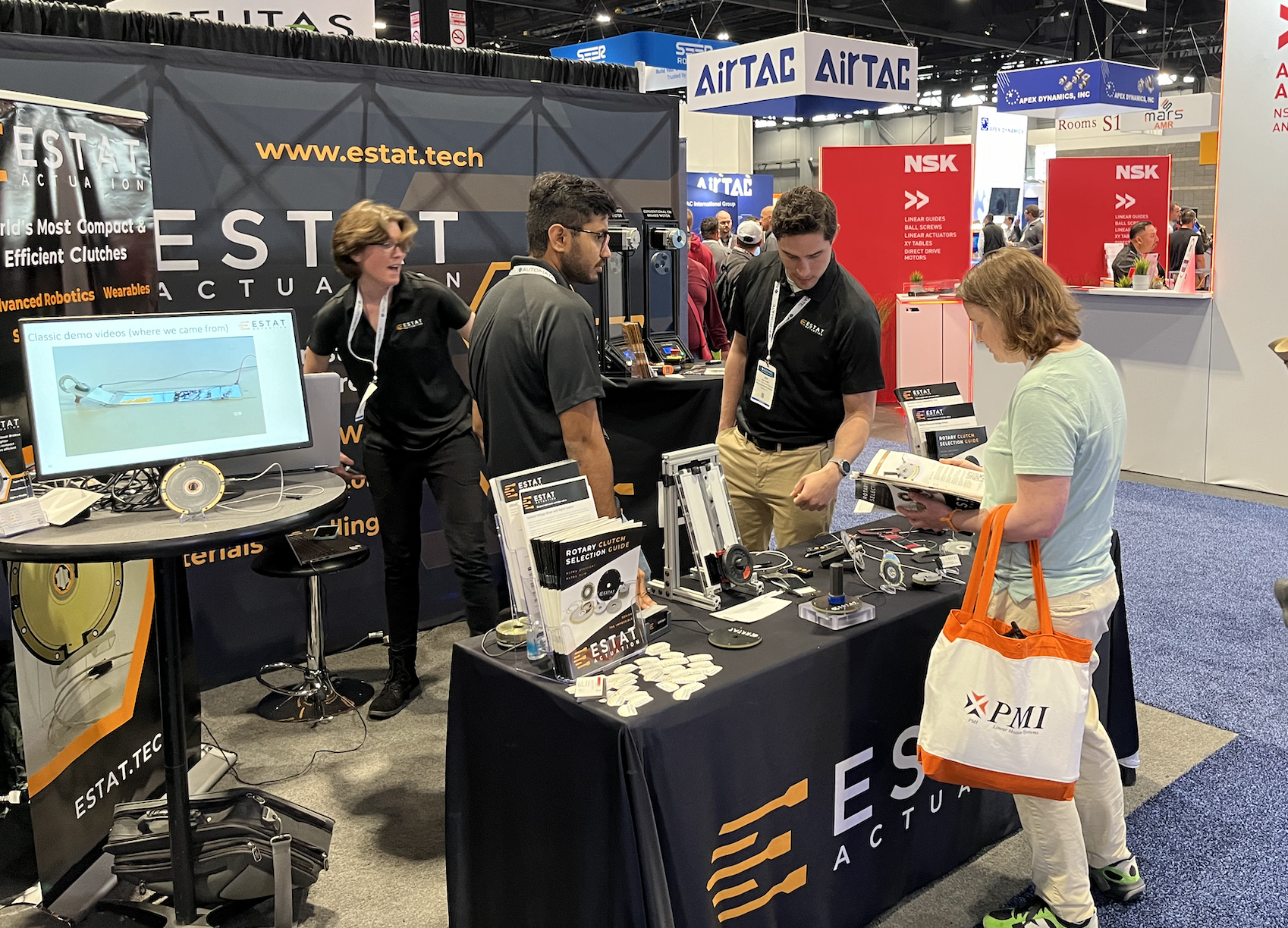 ESTAT's booth was bustling with activity over the three-day Automate conference